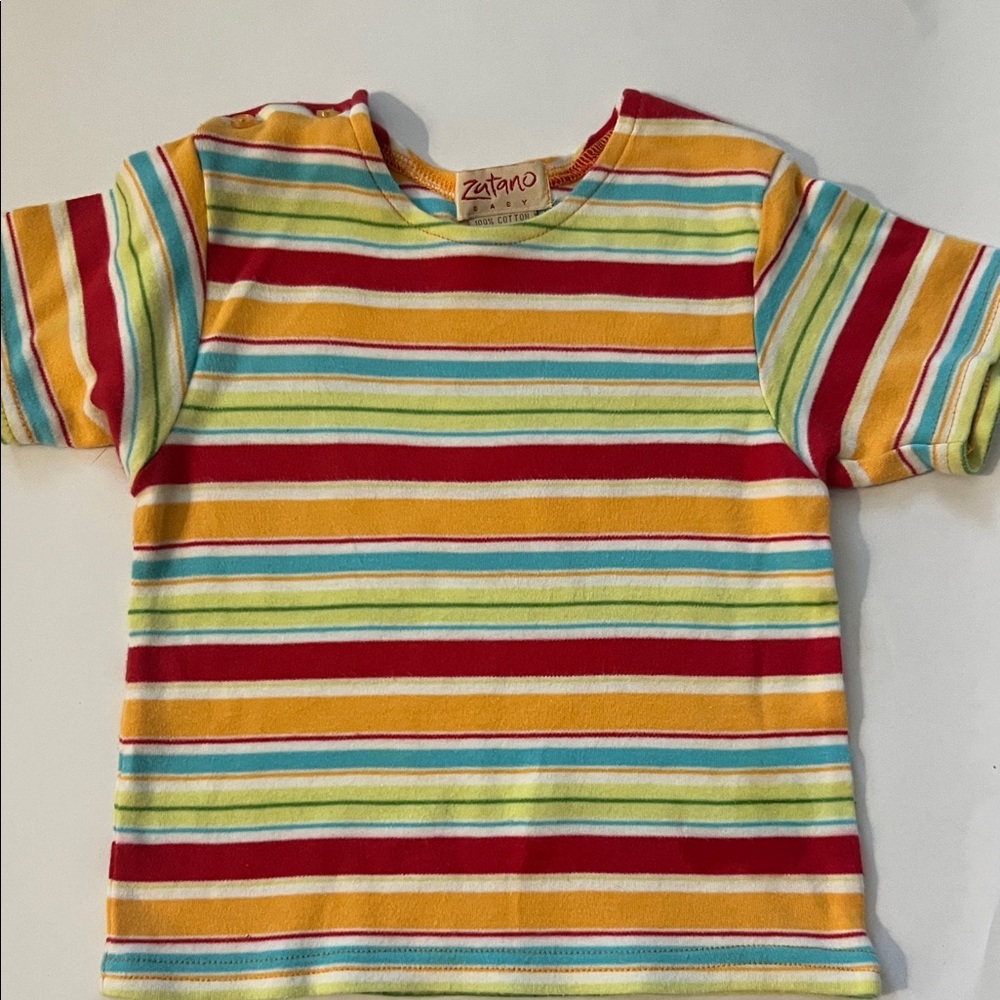 Zutano Colorful Striped Short Sleeve Tee